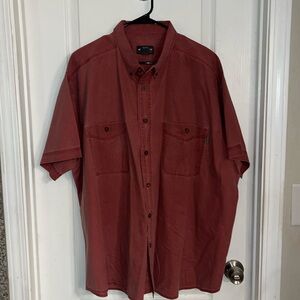 Woolrich redwood color short sleeve button up shirt